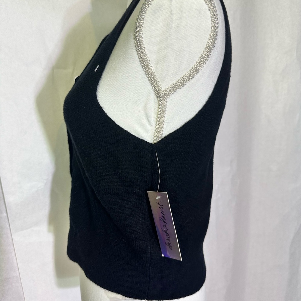 Derek Heart Black Sleeveless Button Top - Picture 4 of 5
